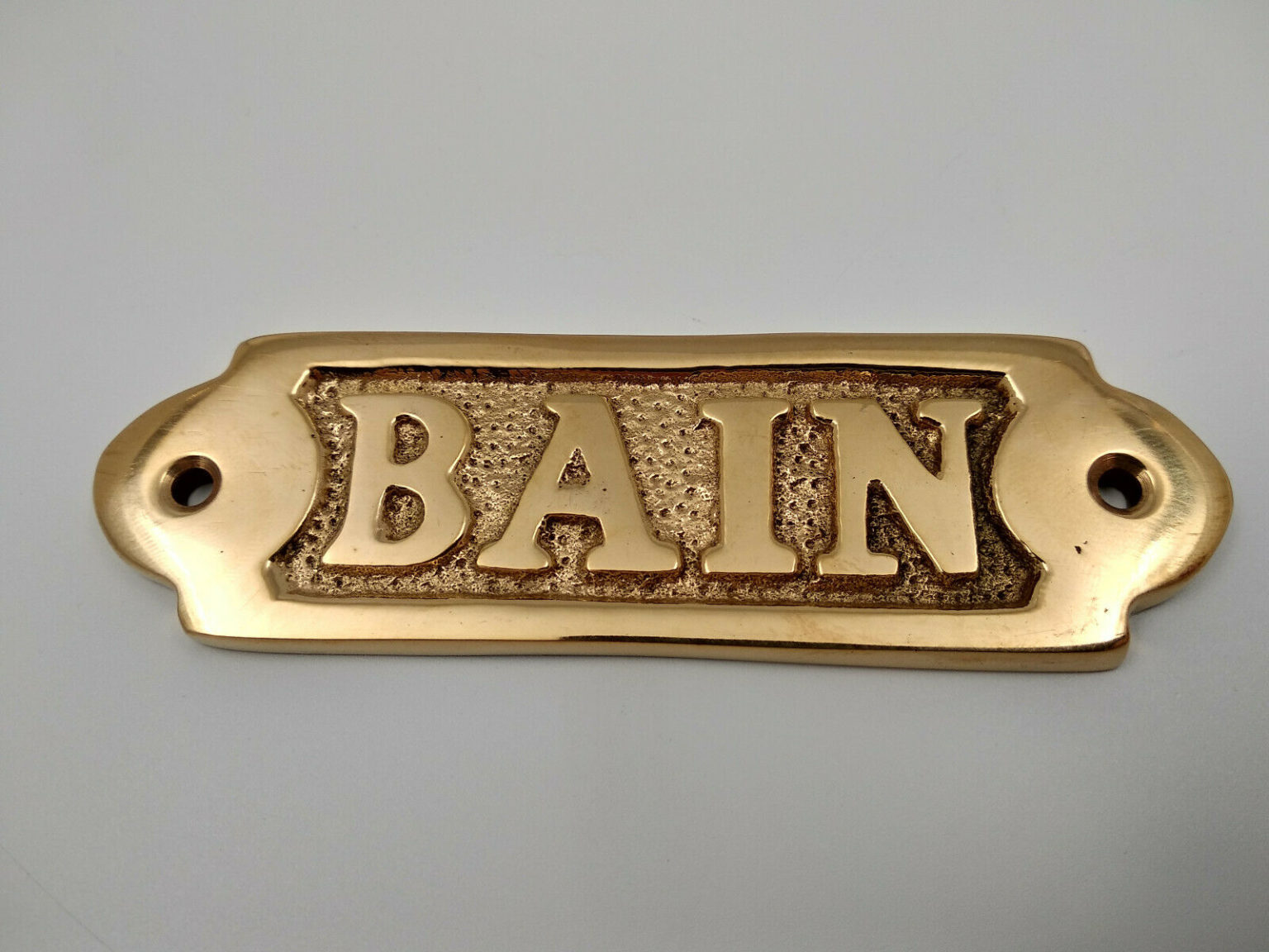 Plaque De Porte En Laiton | Finition Antique | Installation Facile à Faire Soi-même | Utilisation Pour La Décoration De La Maison Et Les Plaques