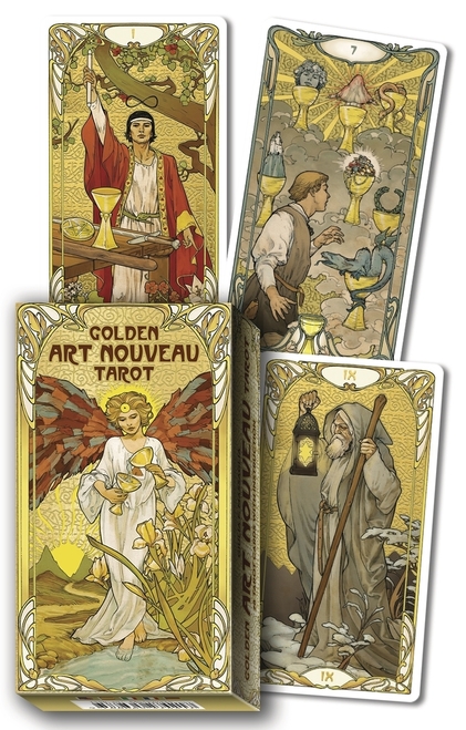 Jeu de cartes Tarot divinatoire Golden art nouveau neuf sous emballage +  livret en Français • Ateepique
