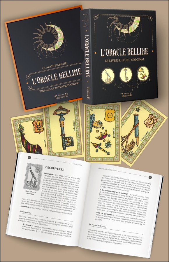 Oracle Belline coffret jeu de cartes divinatoires traditionel en  Français+livre • Ateepique
