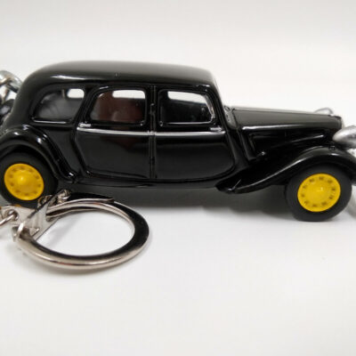 Porte-Clés Citroën 2CV Charleston - Miniature Métal 1/64 Gris Et Noir - Neuf - Cadeau
